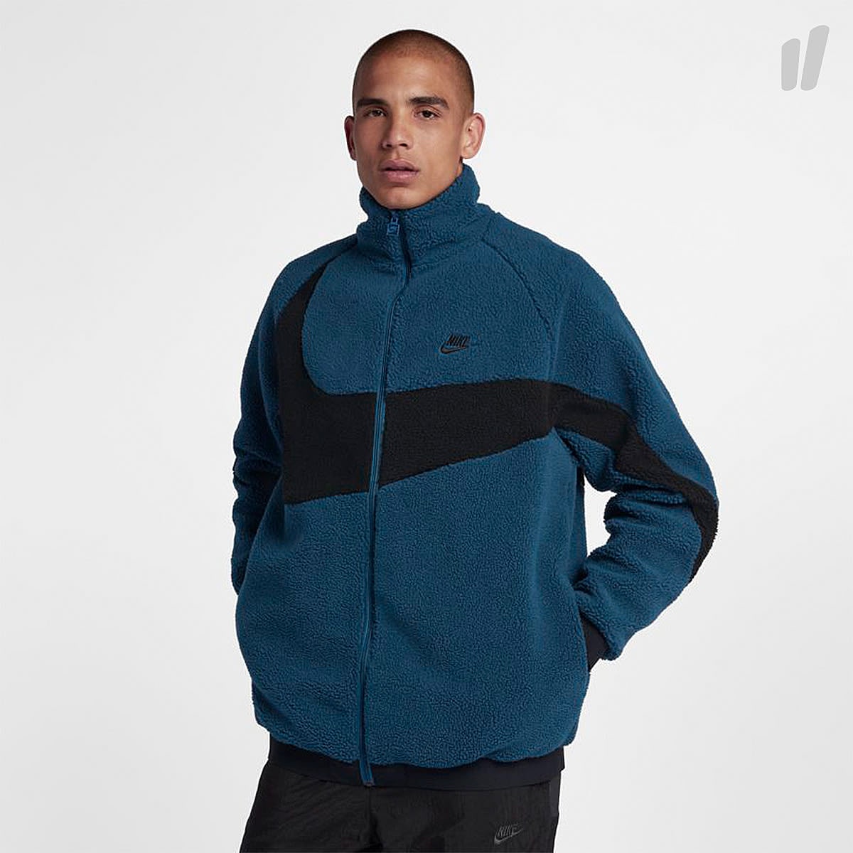 Nike Sportswear VW REV Swoosh Full Zip Jacket Blue Force / Black / Black Jackets AJ2701 474 | Overkill