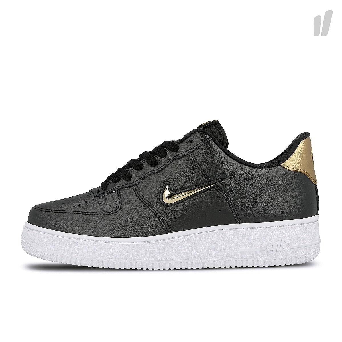 Nike air force 1 `07 lv8 leather Black-Metallic Gold - White Low Top Sneakers AJ9507 003 | Overkill