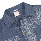 Li-Ning Washed Denim Jacket Hometown Blue / Blue Background / White Flower Jackets Close-up | Overkill