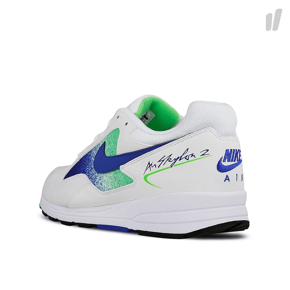 Nike air skylon ii White-Hyper Royal - Green Strike Low Top Sneakers  Material | Overkill