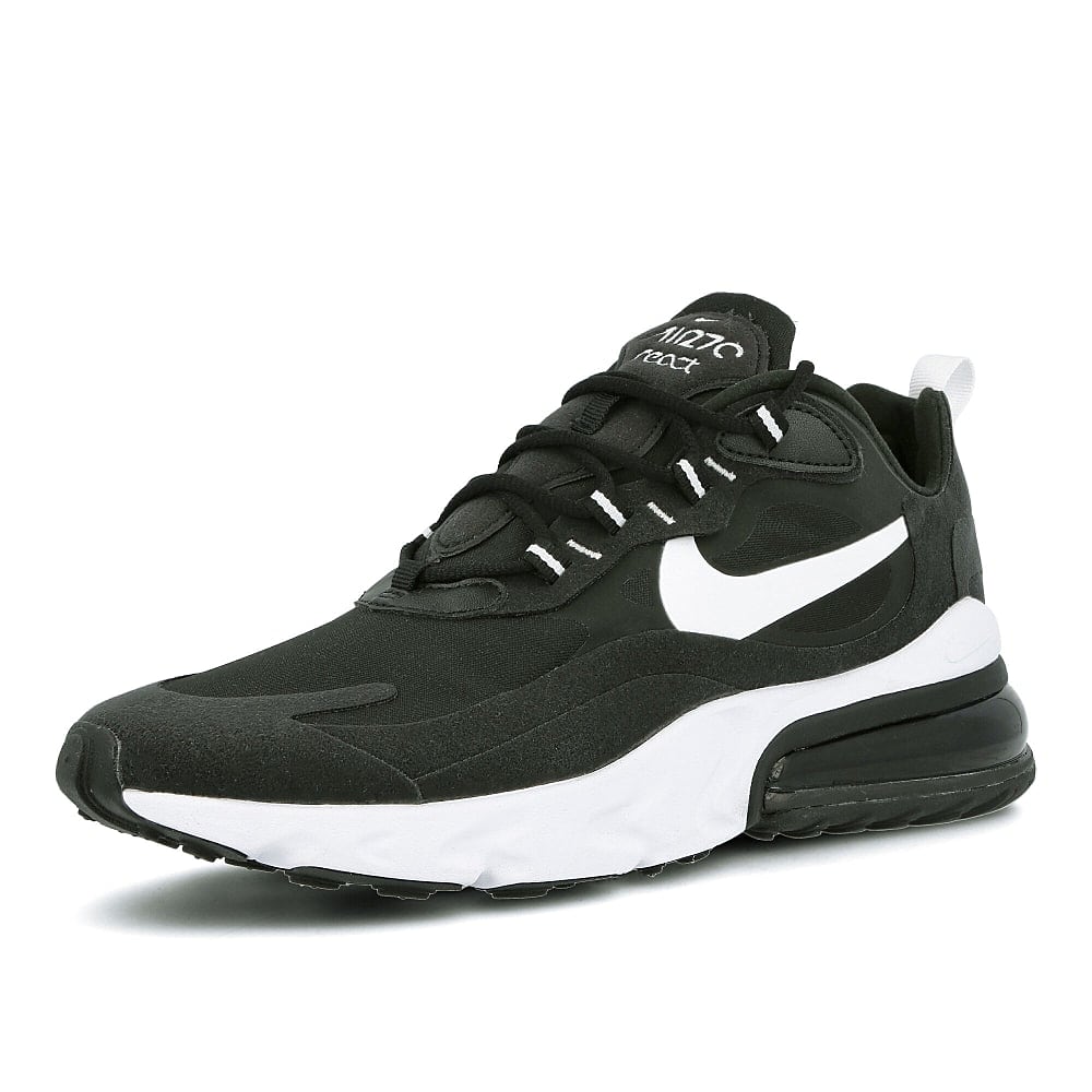 Nike air max 270 react Black-White-Black Low Top Sneakers  Close Up | Overkill