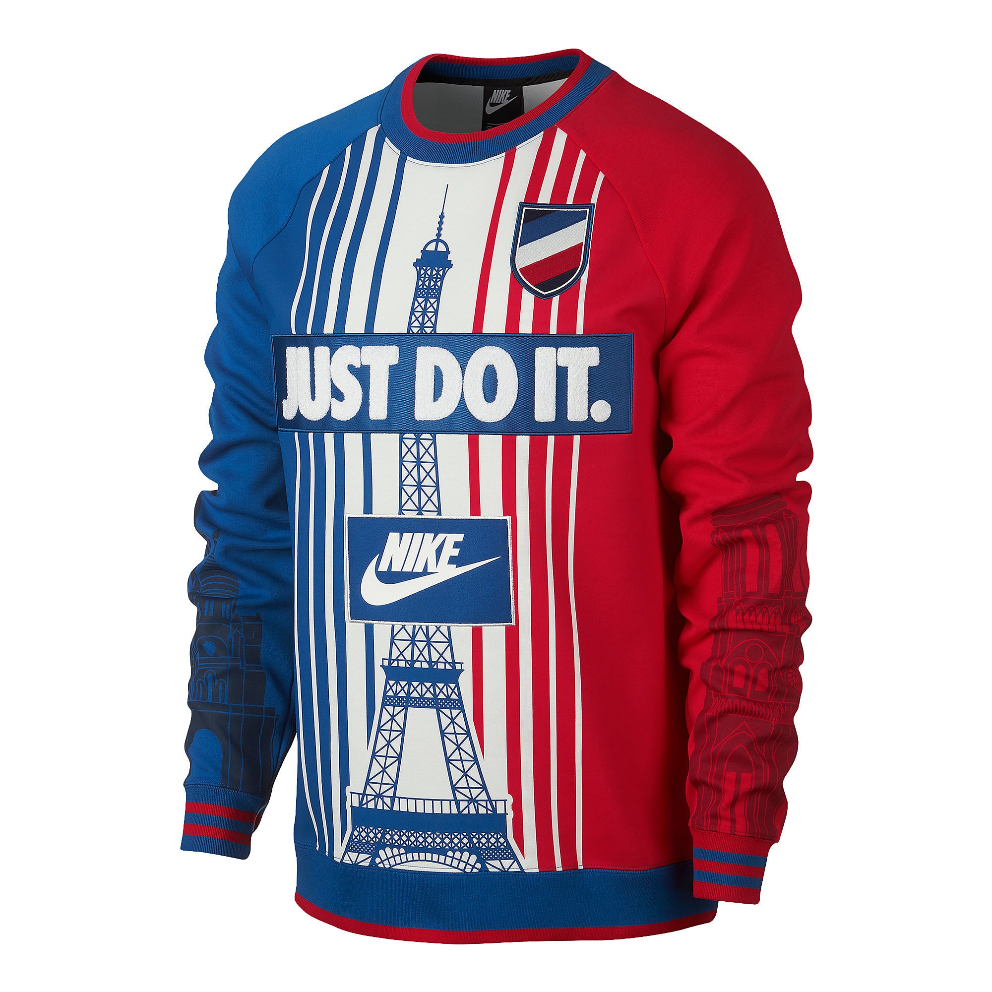 Nike Sportswear Paris Crew Team Royal / University Red / Summit White Sweatshirts AR1987 477 | Overkill