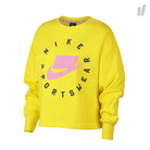Nike Wmns French Terry Crew Opt Yellow Sweatshirts AR3052 731 | Overkill