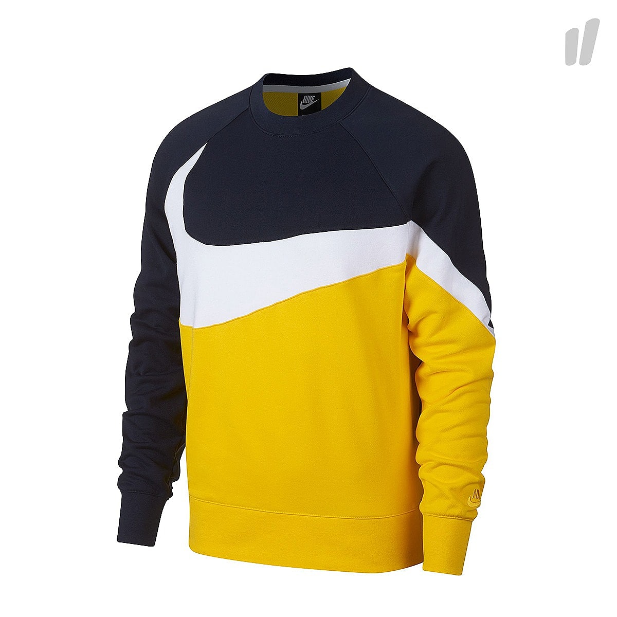 Nike Sportswear Crew Amarillo / White / Obsidian / Amarillo Sweatshirts AR3088 728 | Overkill