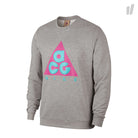 Nike Crew Fleece ACG Dark Grey Heather / Anthrazit / Barely Volt Sweatshirts AR8796 063 | Overkill