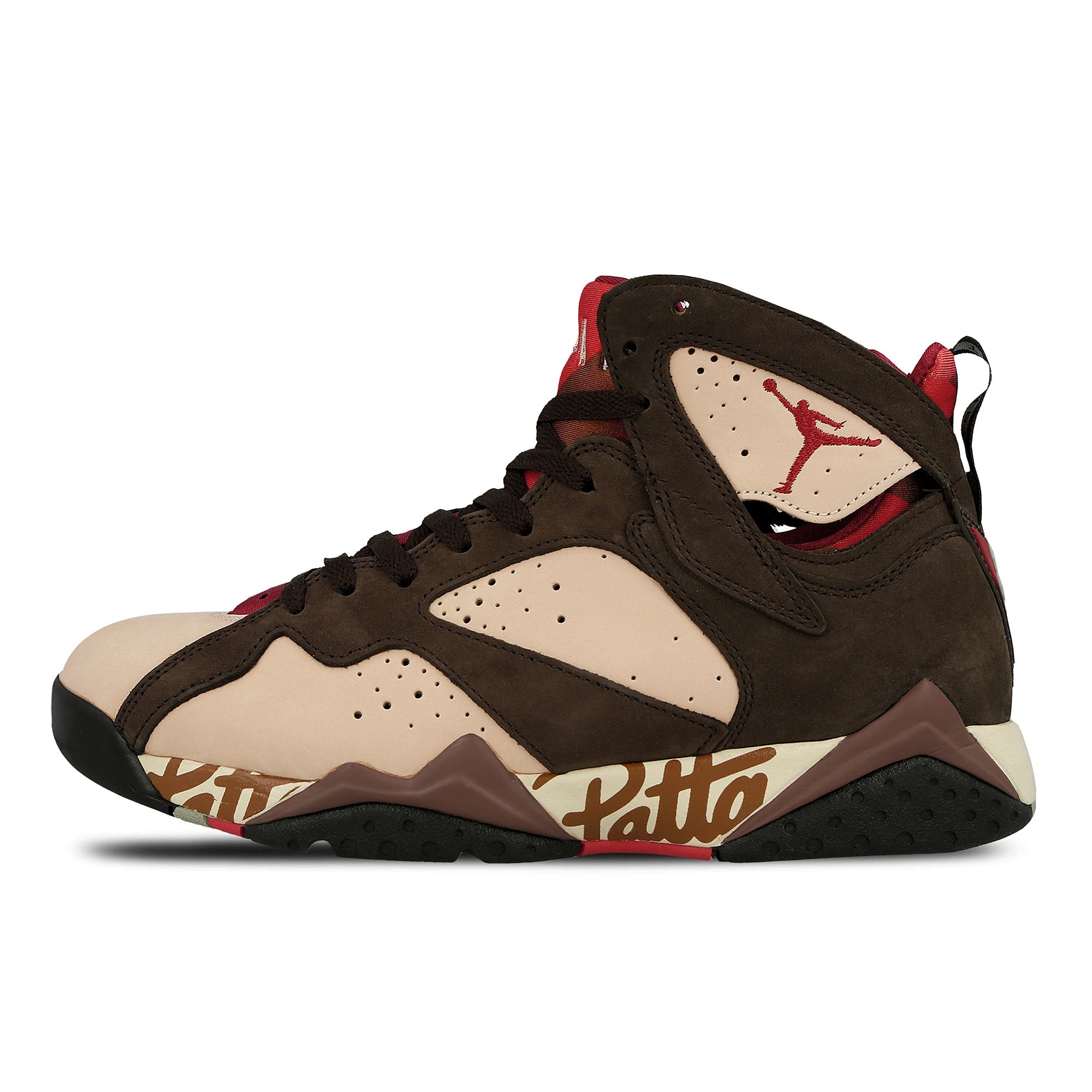 Jordan Patta x Air Jordan 7 Retro Shimmer / Tough Red - Velvet Brown Sneakers AT3375-200 | Overkill