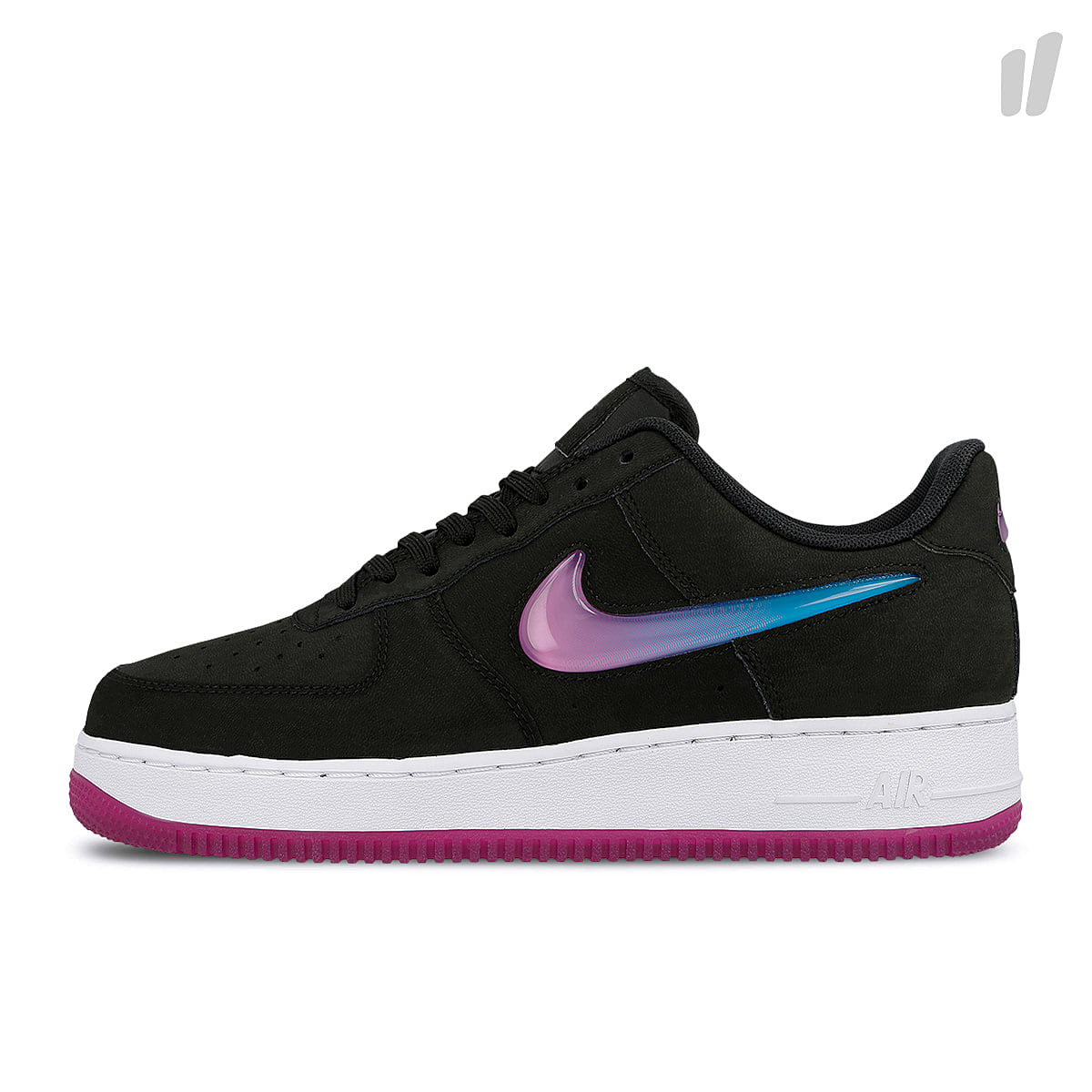 Nike air force 1 ´07 premium 2 Black-Active Fuchsia - Blue Lagoon - White Low Top Sneakers AT4143 001 | Overkill