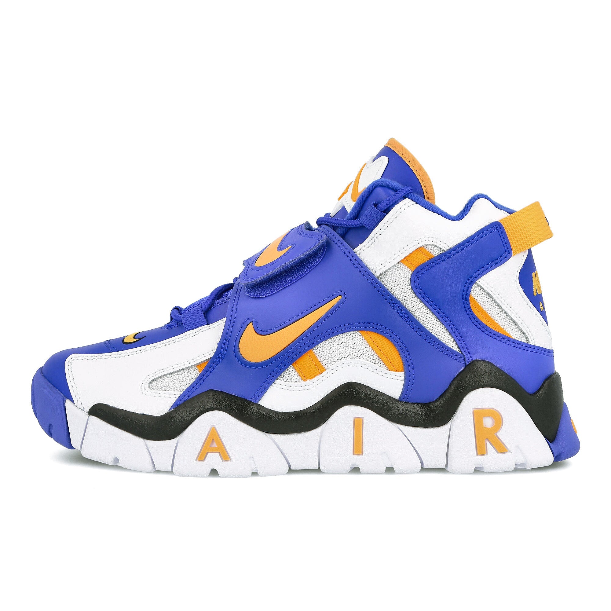 Nike air barrage mid White-Laser Orange - Racer Blue - Black Mid Top Sneakers AT7847 100 | Overkill