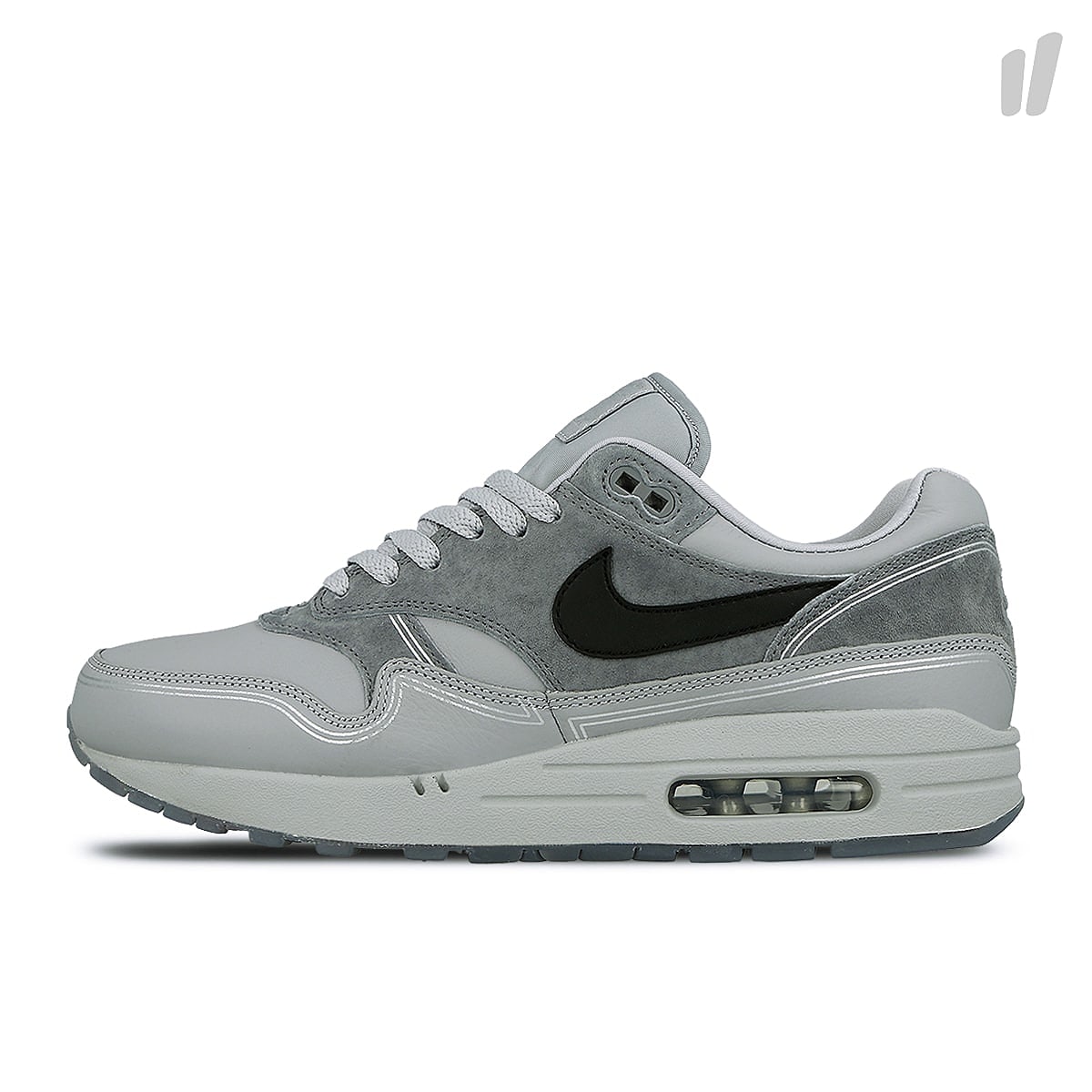 Nike air max 1 Wolf Grey-Black - Cool Grey Low Top Sneakers AV3735 001 | Overkill