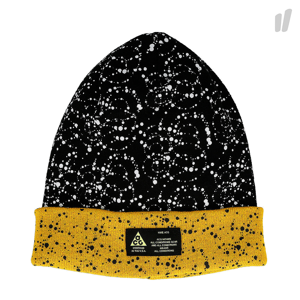 Nike ACG Reversible Beanie Black / Yellow Ochre / White Beanies AV4774 010 | Overkill