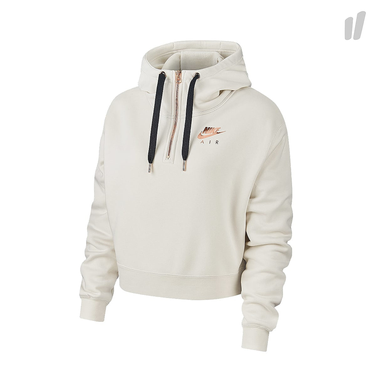 Nike Wmns Half Zip Hoody Phantom / Black / Rose Gold Hoodies AV4915 030 | Overkill