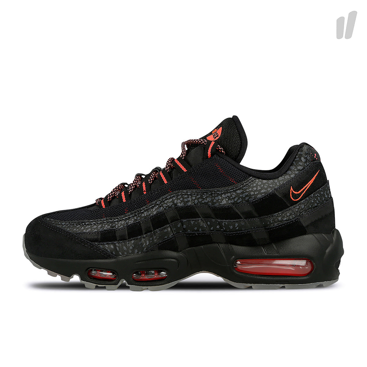 Nike air max 95 Black-Infared Low Top Sneakers AV7014 001 | Overkill
