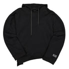 Neige asymmetric hoodie Black Hoodies AW1913 | Overkill