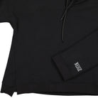 Neige asymmetric hoodie Black Hoodies Close-up | Overkill