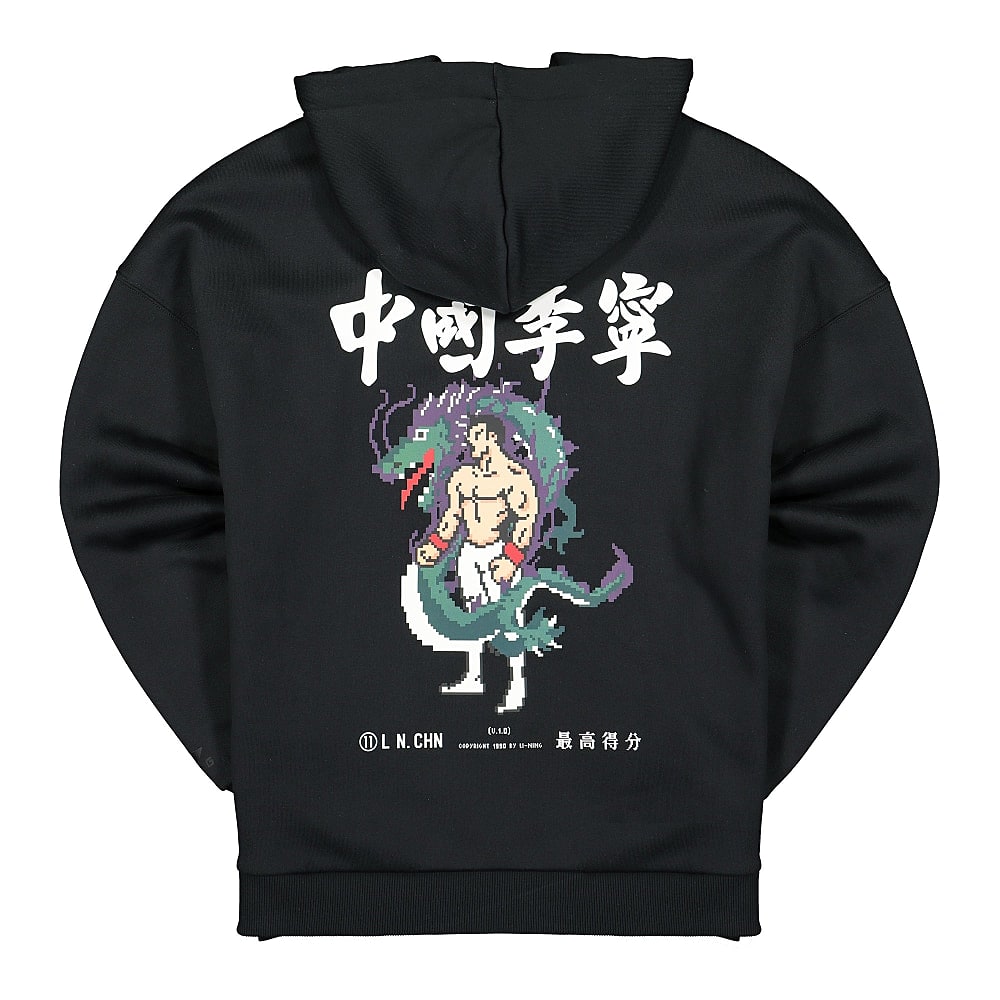 Li-Ning PO Knit Hoodie Black Hoodies Close-up | Overkill