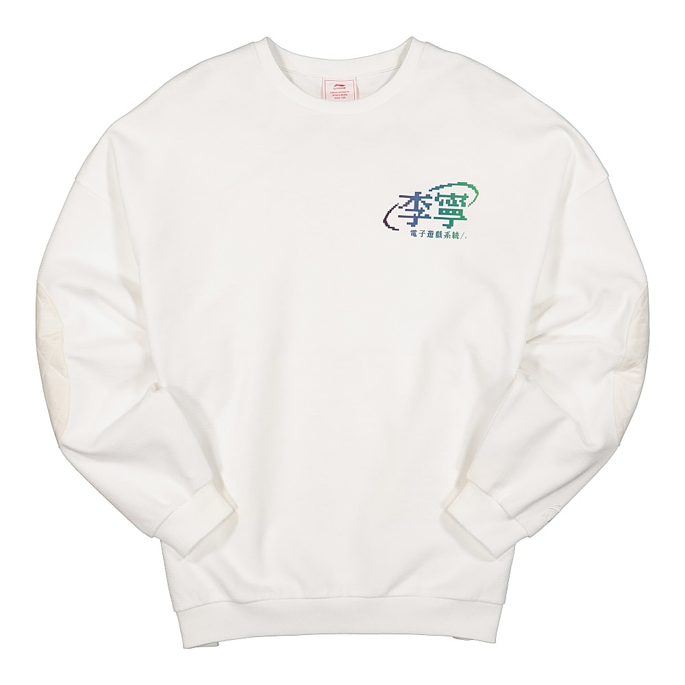 Li-Ning PO Knit Crew White Sweatshirts AWDQ635-2K | Overkill