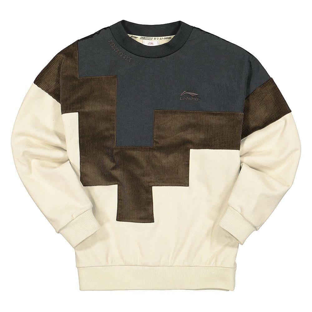 Li-Ning PO Knit Crew Brown Sweatshirts AWDQ861-1K | Overkill