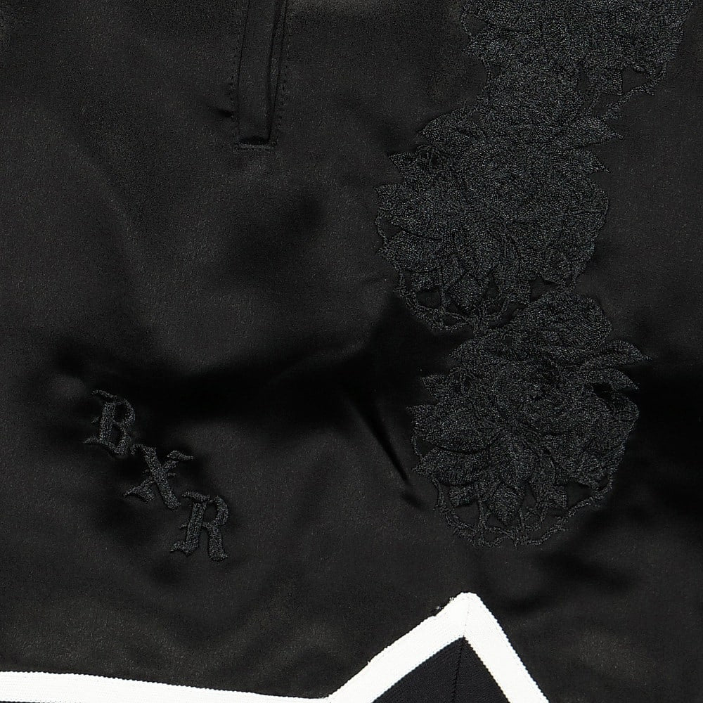 Born X Raised Sateen Basketball Shorts Black Shorts Detailfoto | Overkill