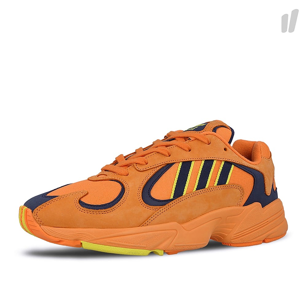 adidas yung-1 Hi-Res Orange-Hi-Res Orange-Shock Yellow Sneakers  Close Up | Overkill