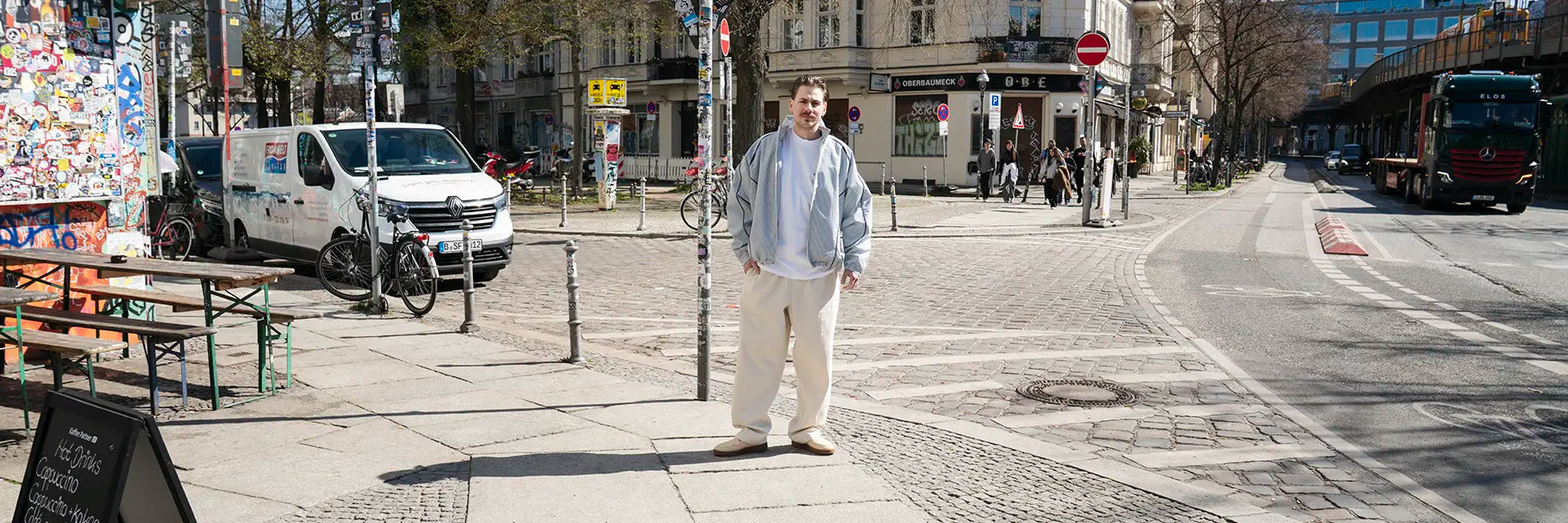 Person on the street wearing Obey outfit head to toe