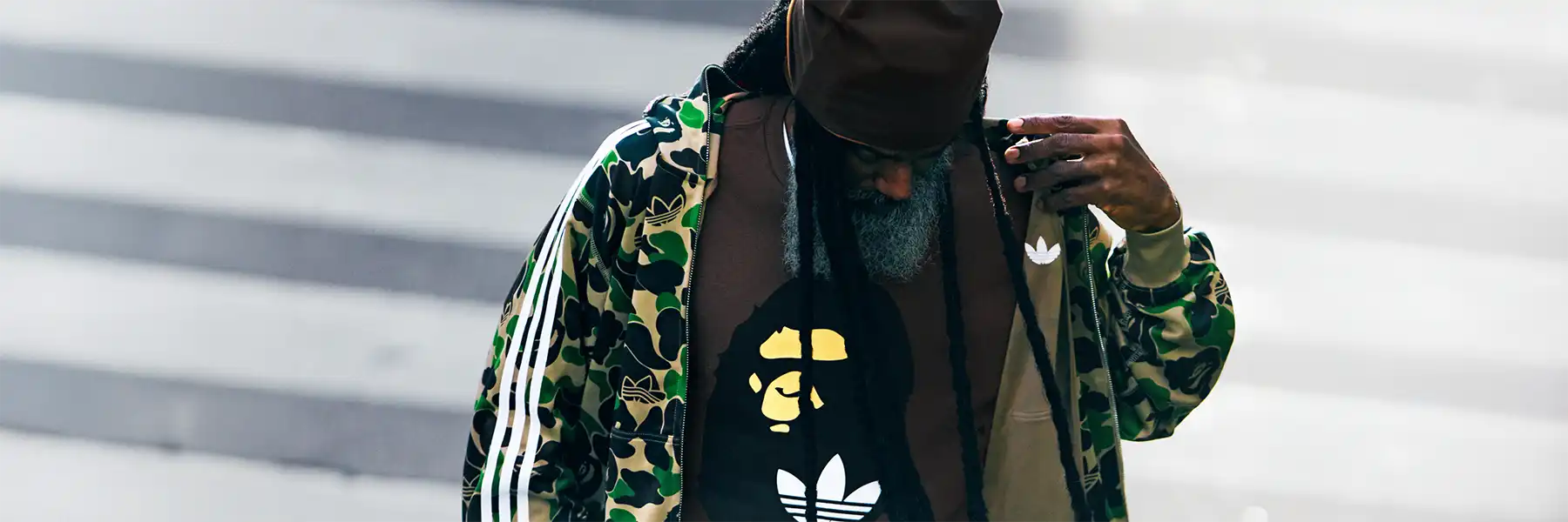 Bape x adidas Football collection banner desktop