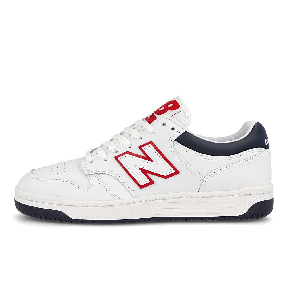 New Balance BB480LWG White-Red Low Top Sneakers BB480LWG | Overkill