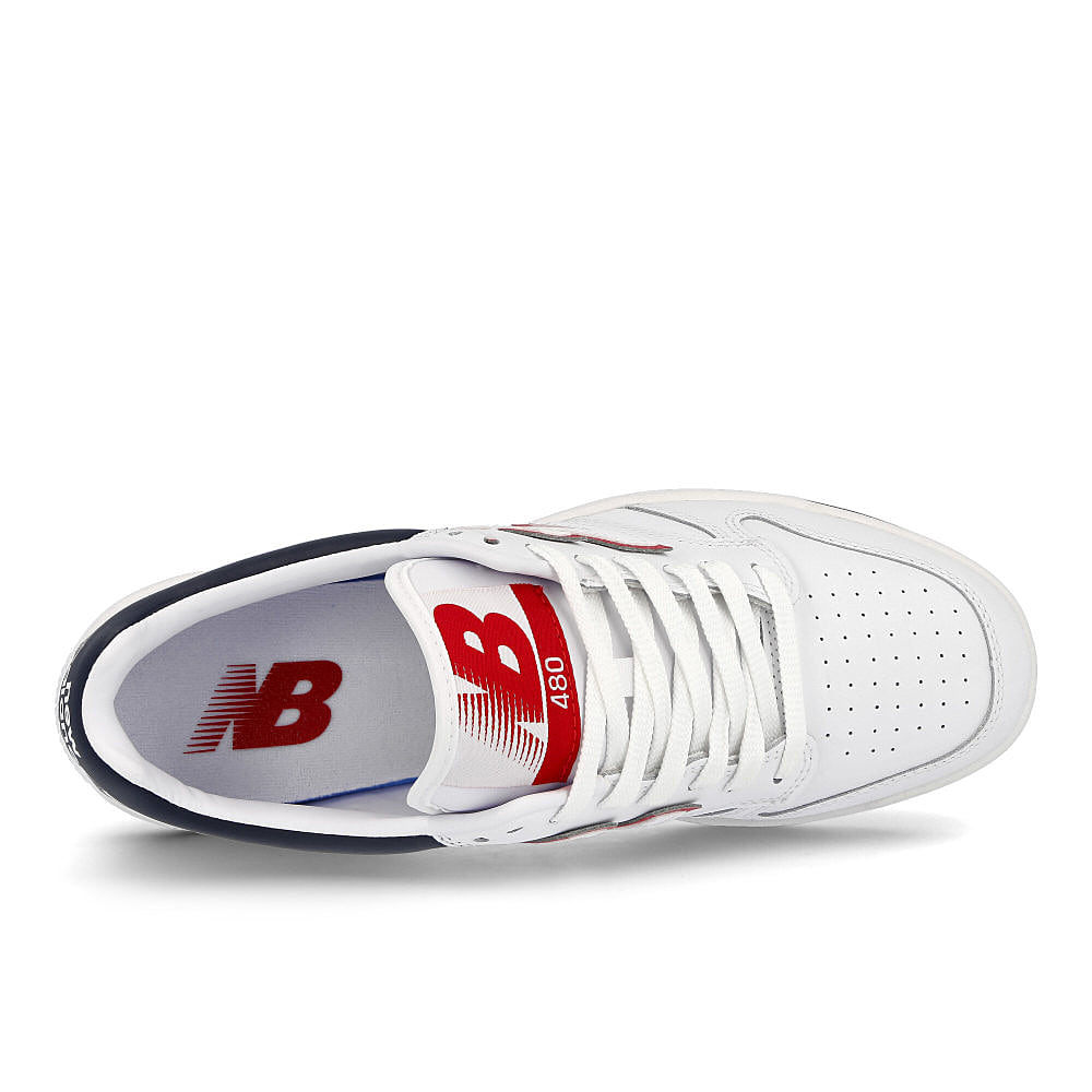 New Balance BB480LWG White-Red Low Top Sneakers  Detailfoto | Overkill