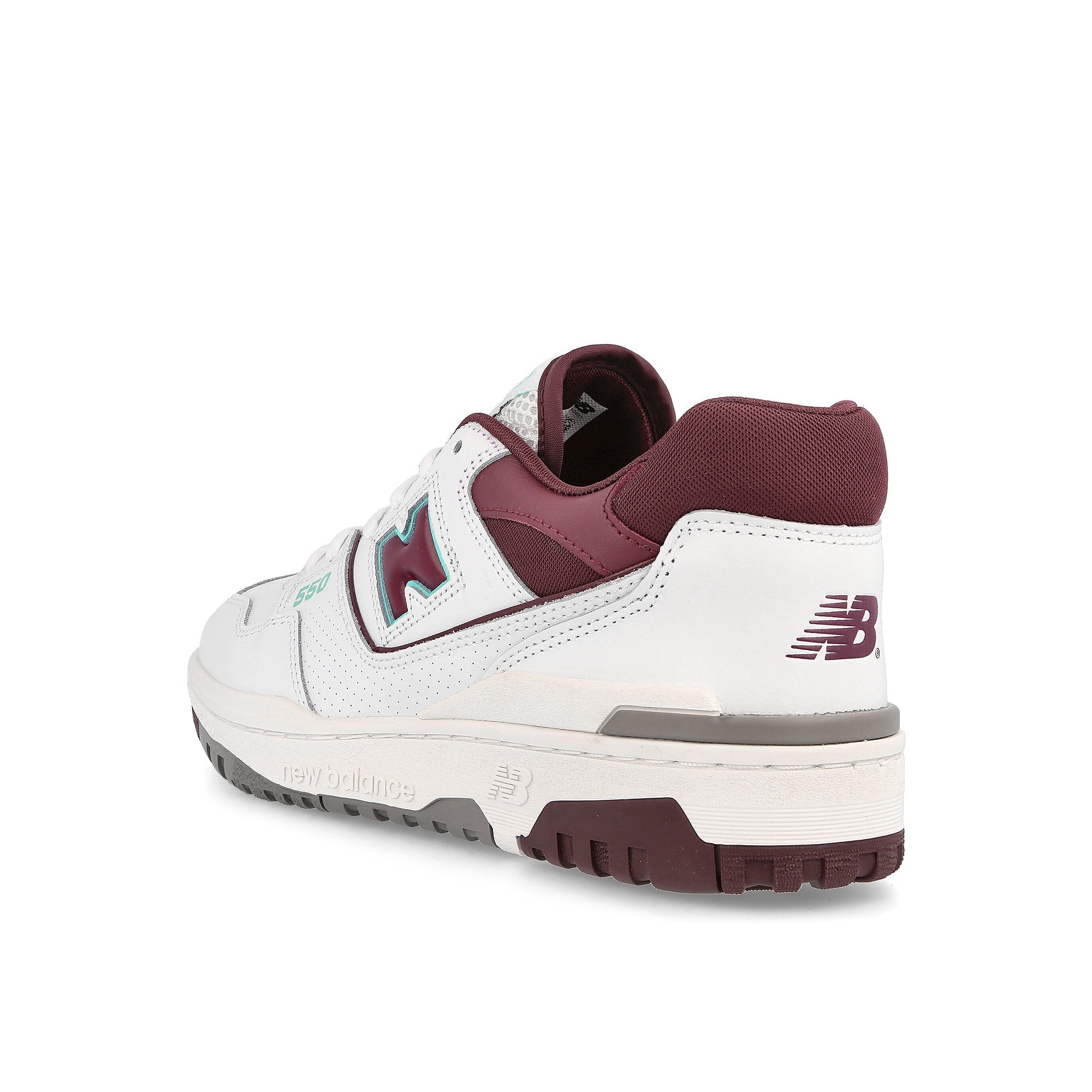 New Balance bb550wbg Burgundy / White Low Top Sneakers  Material | Overkill