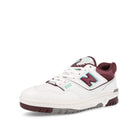 New Balance bb550wbg Burgundy / White Low Top Sneakers  Close Up | Overkill