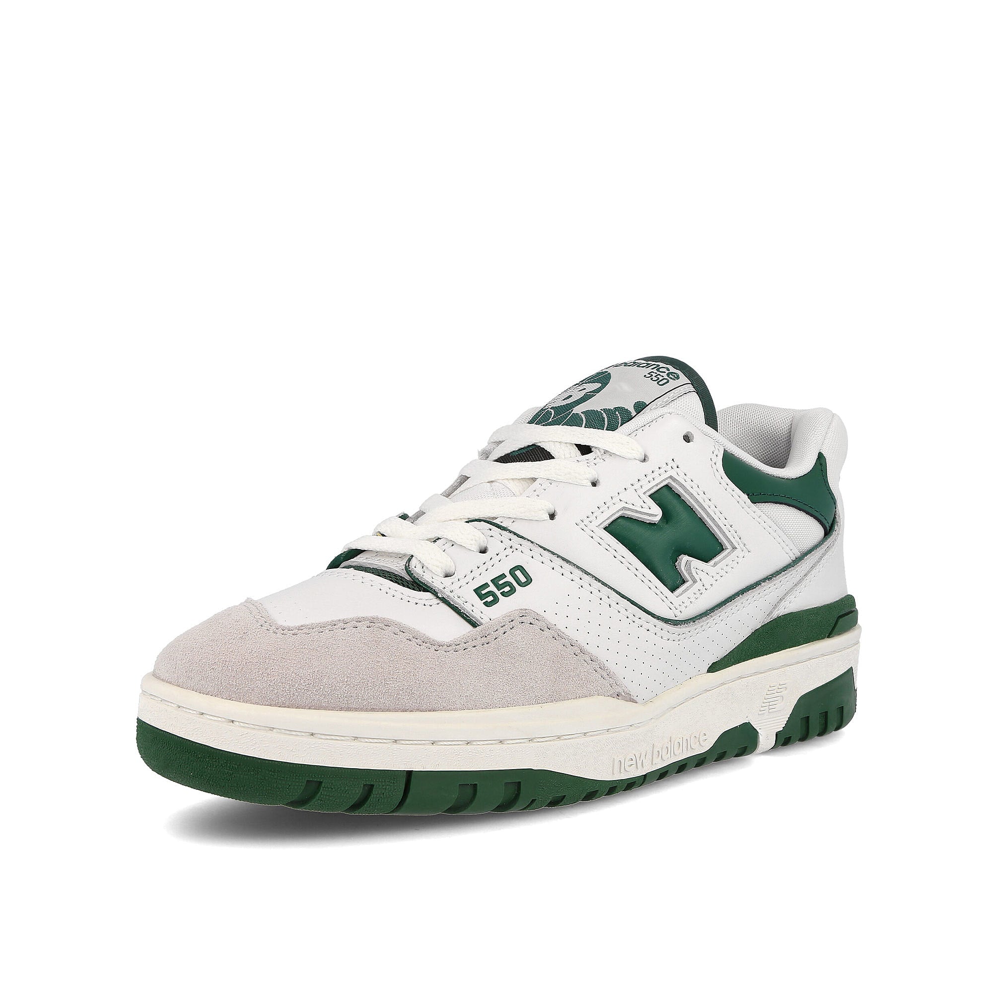 New Balance bb 550 wt1 White / Green  Detailfoto | Overkill