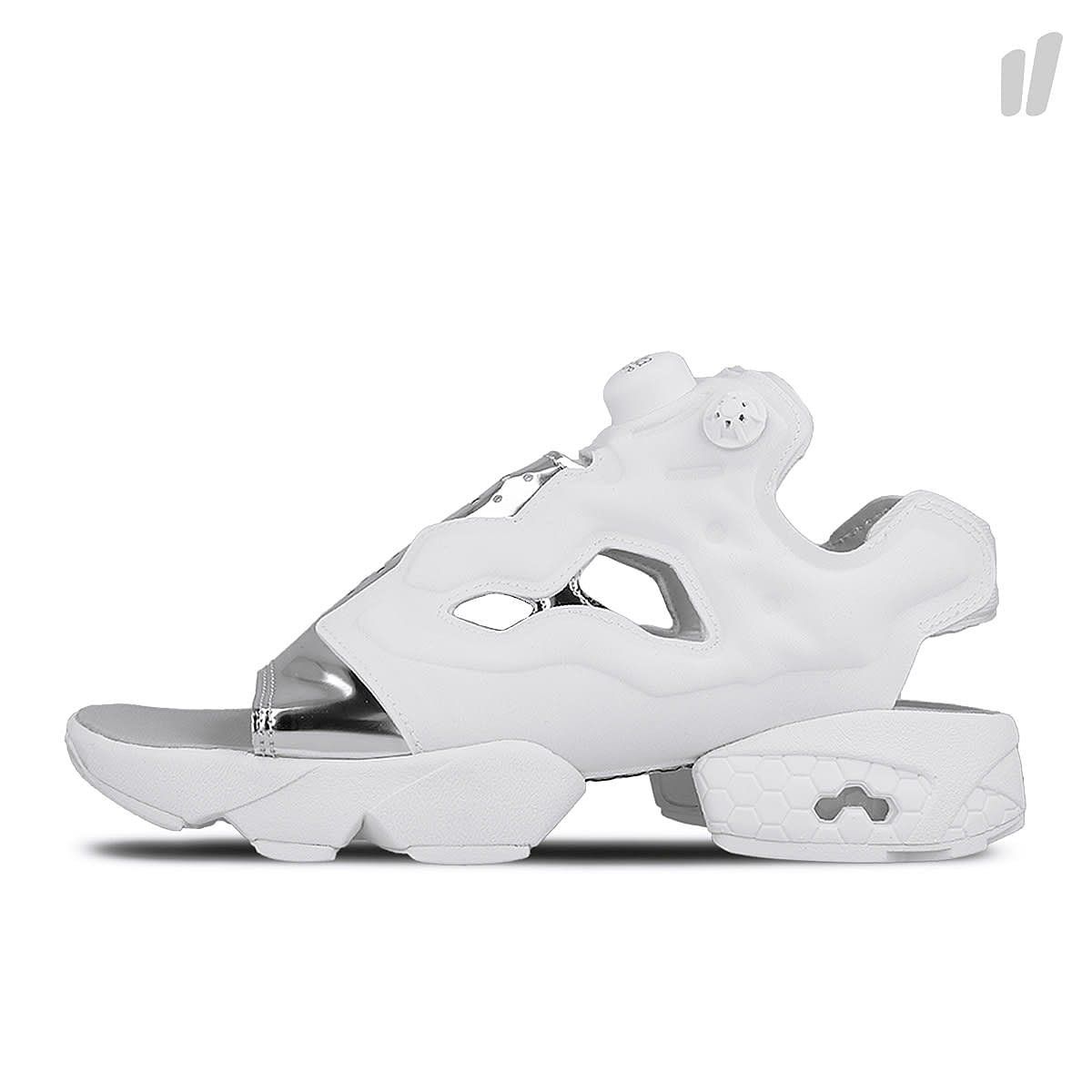 Reebok wmns instapump fury sandal mag White / Silver Metallic Sneakers BD3188 | Overkill