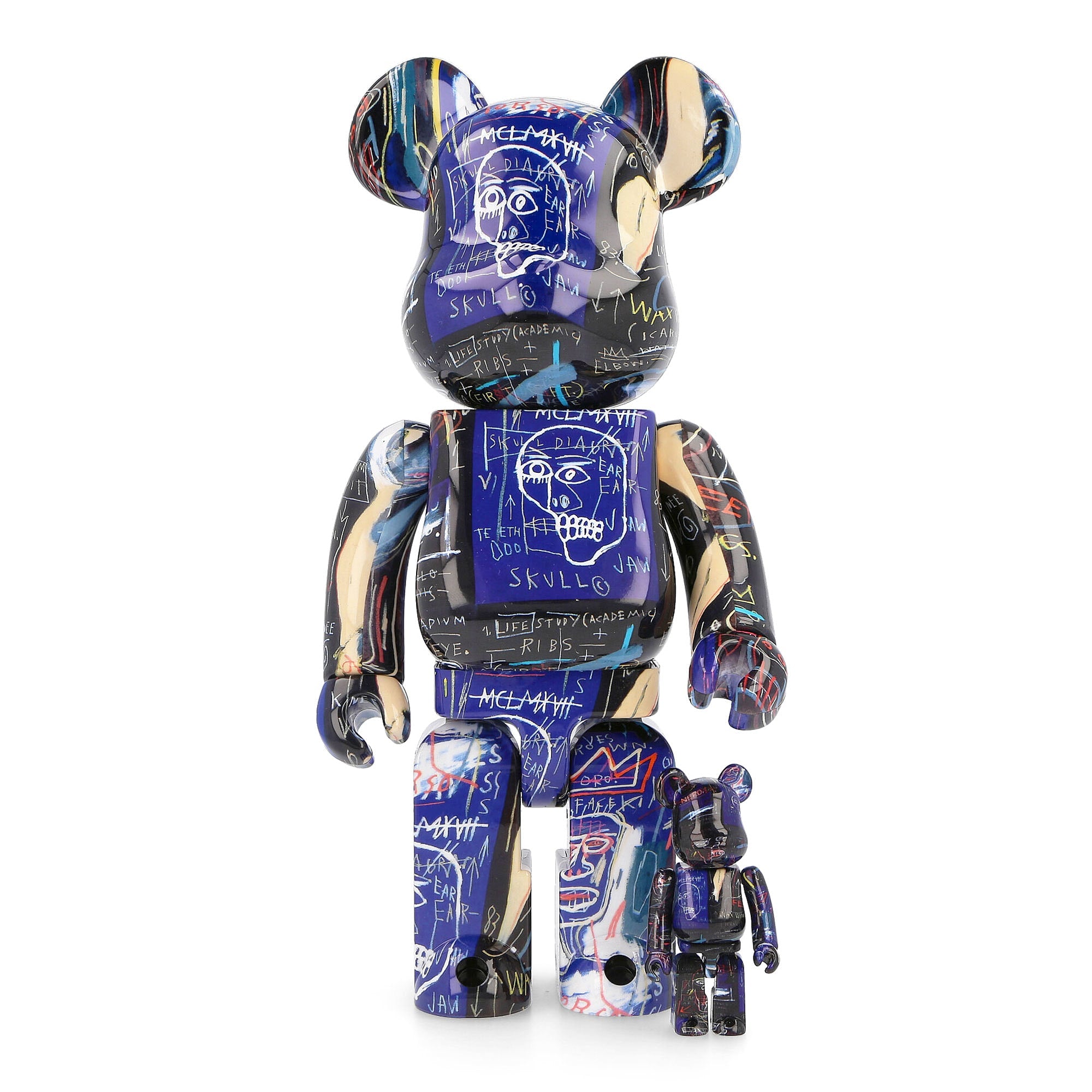 Medicom Be@rbrick Jean Michel Basquiat #7 400% + 100% Multicolor Collectibles & Toys MDCBBJMB7 | Overkill