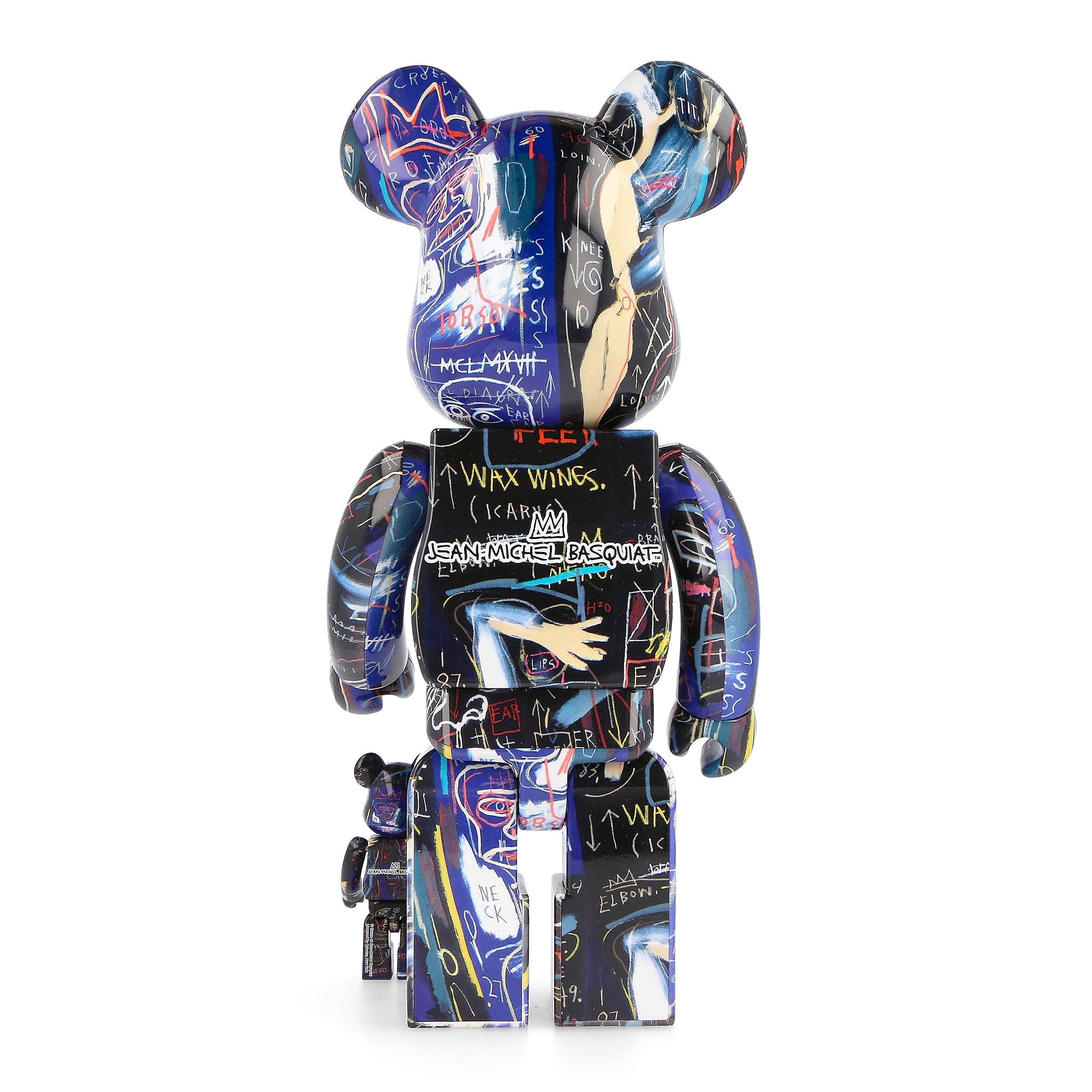 Medicom Be@rbrick Jean Michel Basquiat #7 400% + 100% Multicolor Collectibles & Toys  Material | Overkill
