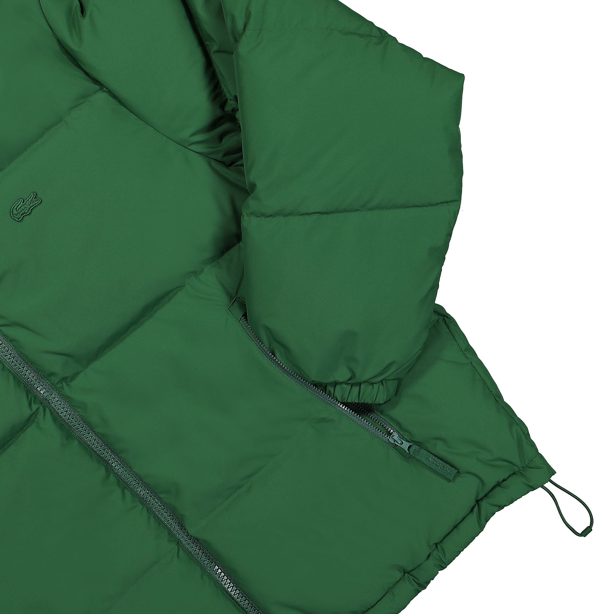 Lacoste Padded Hooded Jacket Green Puffer Jackets Detailfoto | Overkill