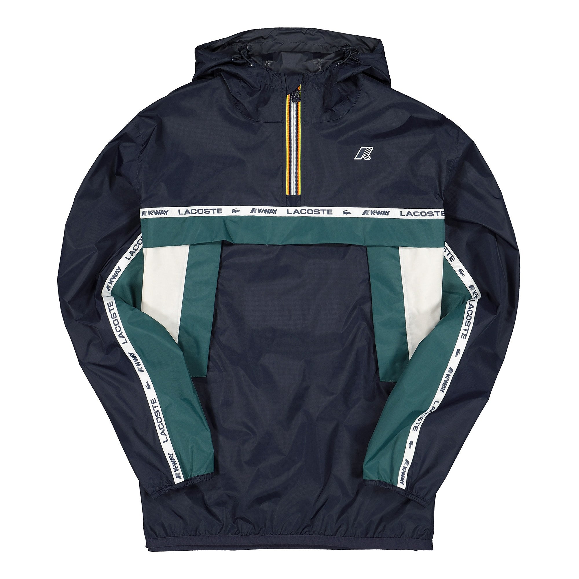 Lacoste K-Way x Lacoste Colourblock Windbreaker Marine Sombre / Hetre / Farine Windbreaker BH9805-00-ZA7 | Overkill