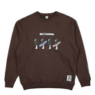Medicom Bridge Ship House x Medicom Be@rbrick Crew Sweat Brown Sweatshirts BHM-71020-B | Overkill