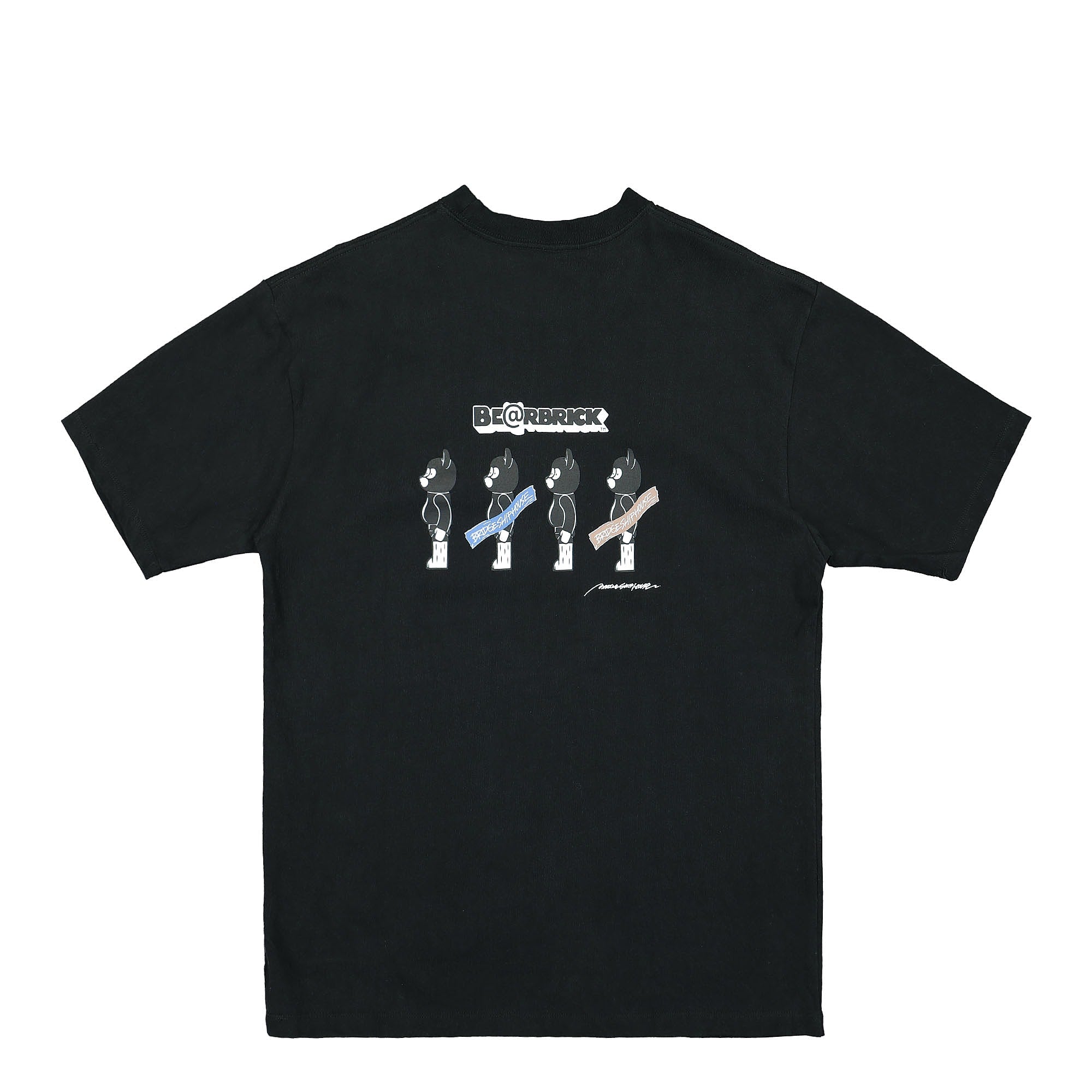 Medicom Bridge Ship House x Medicom Be@rbrick Backprint Tee Black T-Shirts Material | Overkill