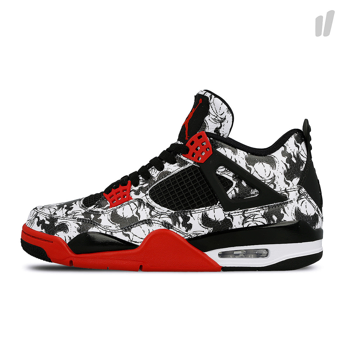 Jordan Air Jordan 4 Retro SNGL DY Black / Fire Red - Black - White Low Top Sneakers BQ0897 006 | Overkill