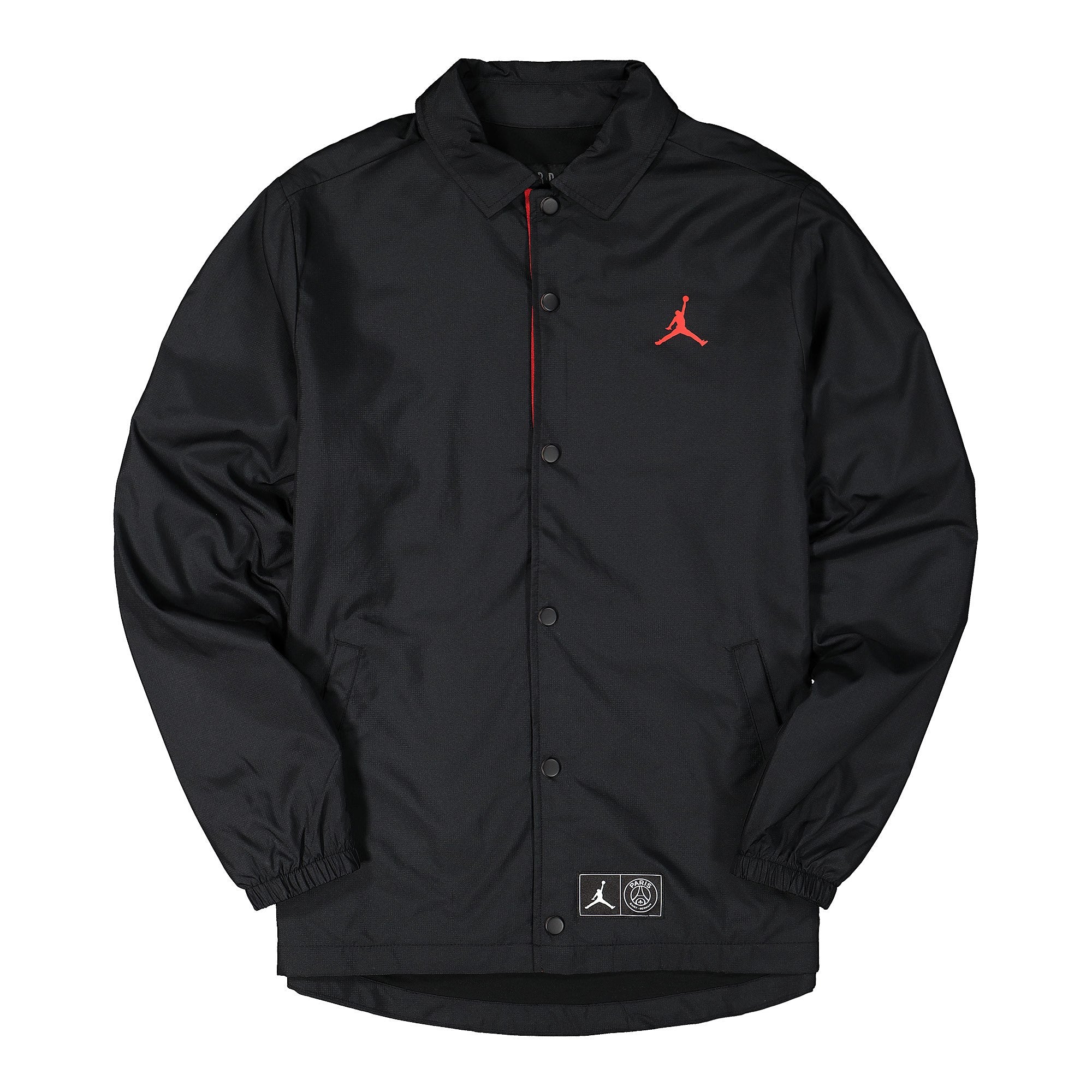 Jordan Air Jordan PSG Coaches Jacket Black / Infrared 23 Windbreaker BQ4213 011 | Overkill