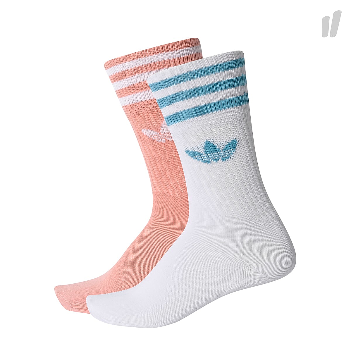 adidas Solid Crew Socks Trace Pink / White / Vapour Pink Socks BQ5989 | Overkill