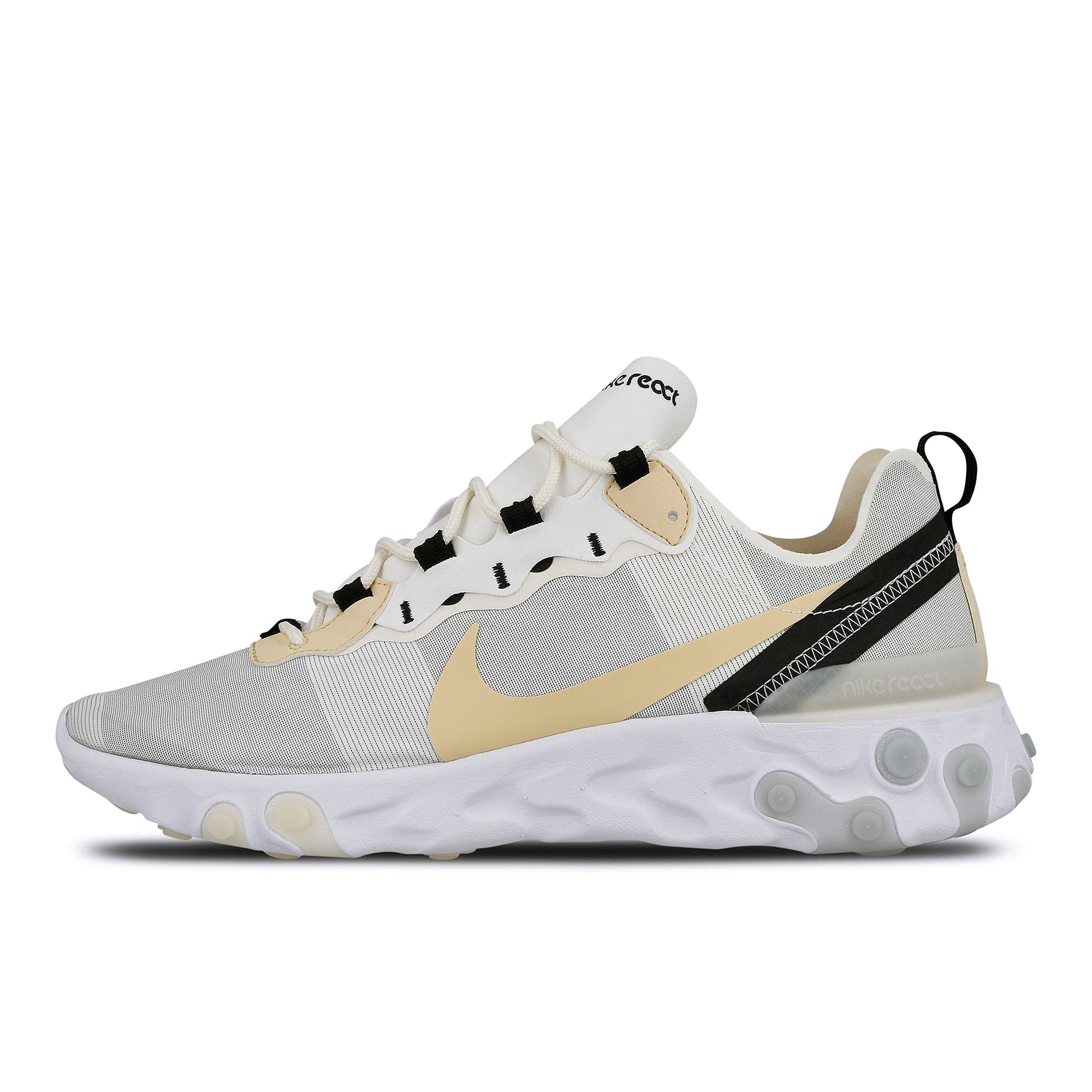 Nike react element 55 White-Pale Vanilla - Black - Pale Ivory Sneakers BQ6166 101 | Overkill