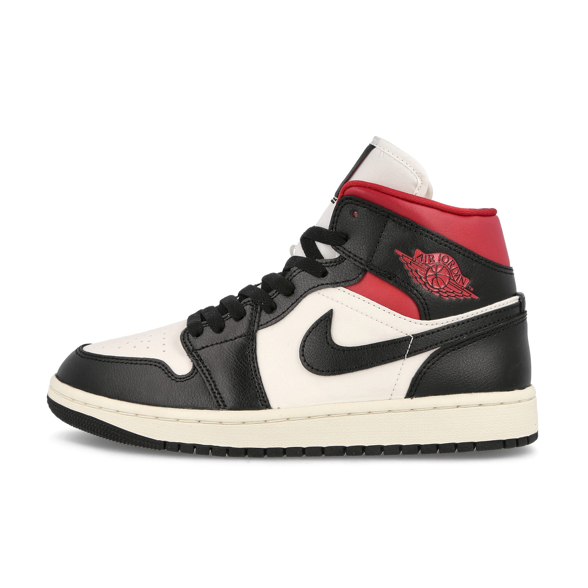 Jordan Wmns Air Jordan 1 Mid Black / Gym Red - Sail Sneakers BQ6472 061 | Overkill
