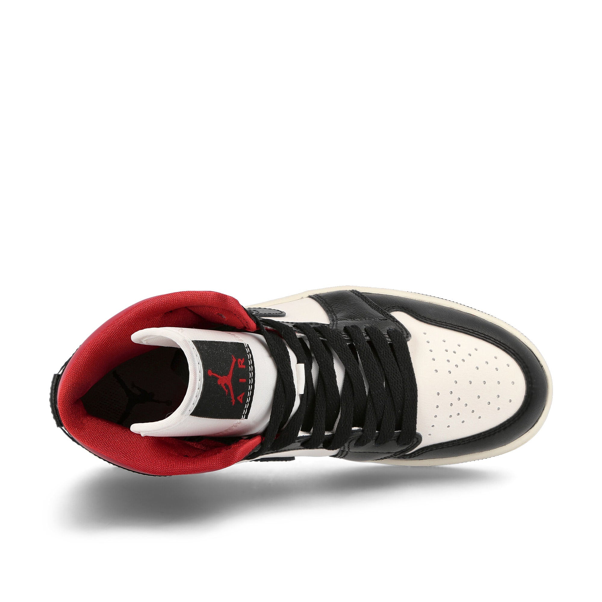 Jordan Wmns Air Jordan 1 Mid Black / Gym Red - Sail Sneakers  Detailfoto | Overkill