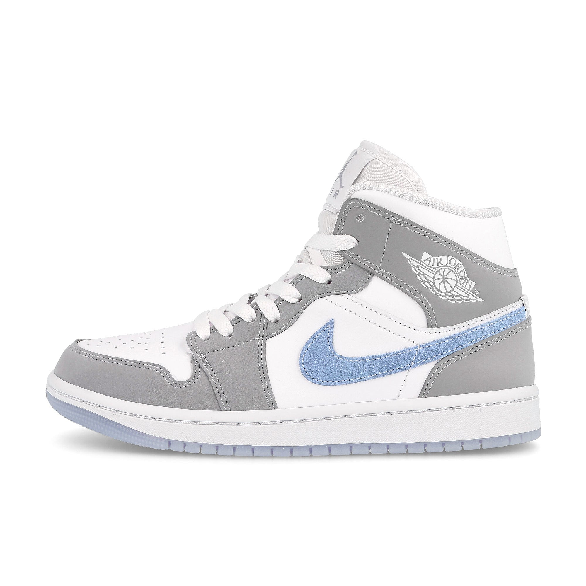 Jordan Wmns Air Jordan 1 Mid White / Aluminium - Wolf Grey  BQ6472 105 | Overkill