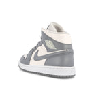 Jordan Air Jordan Wmns 1 Mid Sail / Stealth - White Mid Top Sneakers  Material | Overkill