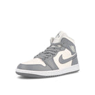 Jordan Air Jordan Wmns 1 Mid Sail / Stealth - White Mid Top Sneakers  Close Up | Overkill