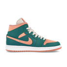 Jordan Wmns Air Jordan 1 Mid Dark Teal Green / Dark Teal Green   Material | Overkill
