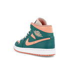 Jordan Wmns Air Jordan 1 Mid Dark Teal Green / Dark Teal Green  Close-up | Overkill