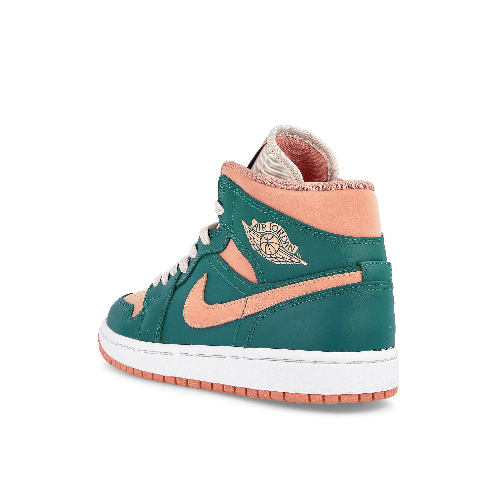 Jordan Wmns Air Jordan 1 Mid Dark Teal Green / Dark Teal Green  Close-up | Overkill