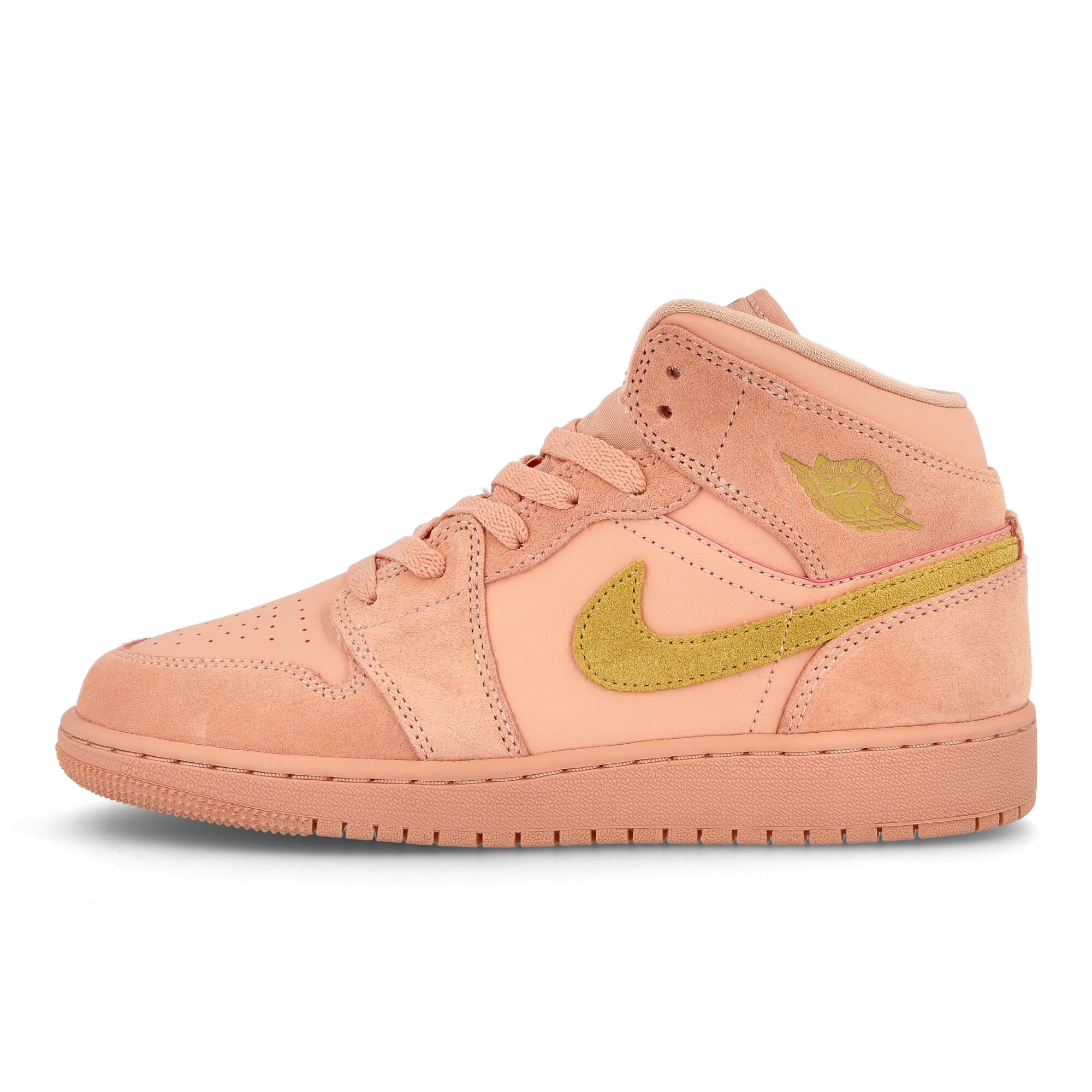 Jordan Air Jordan 1 Mid GS SE Coral Stardust / Club Gold - Coral Stardust Mid Top Sneakers BQ6931 600 | Overkill